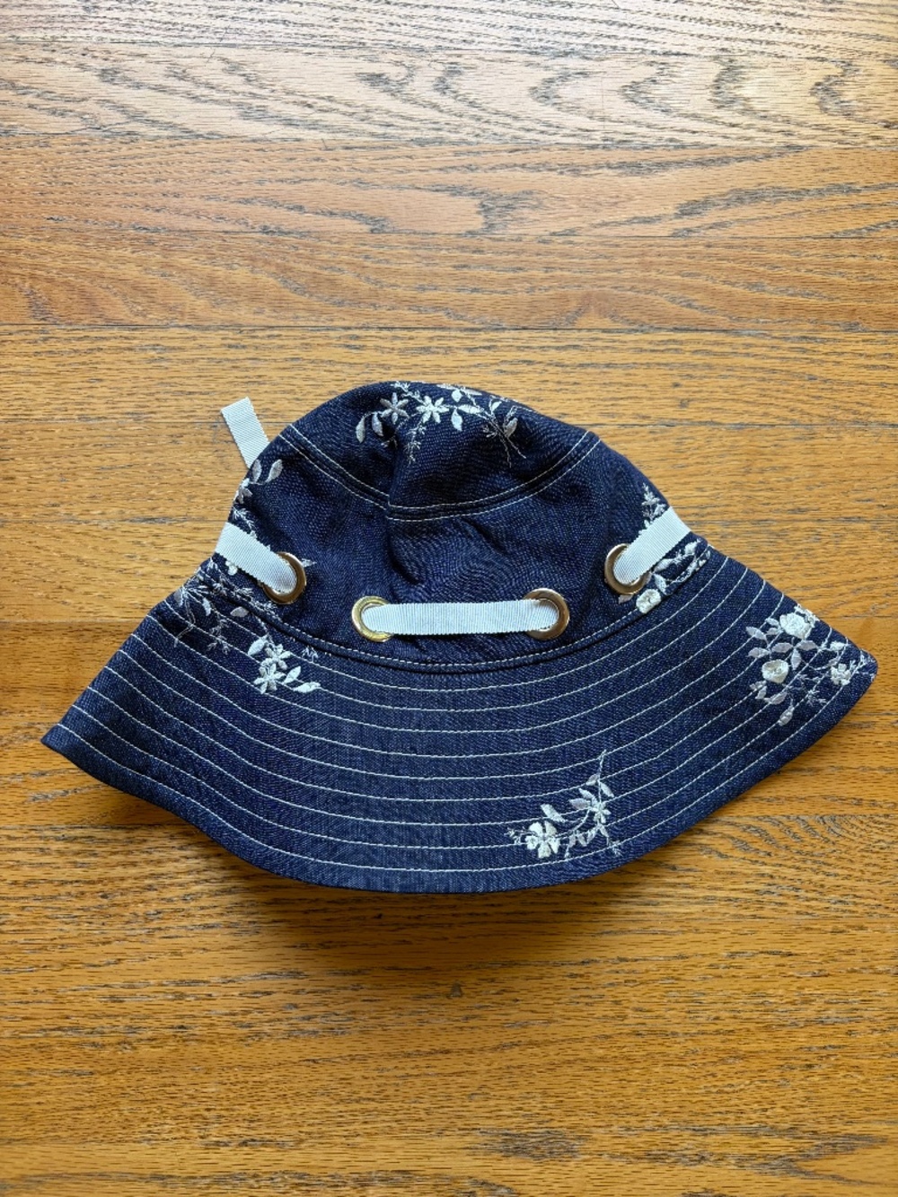 ERDEM FLORAL EMBROIDERED SUN HAT - NWT - M/L